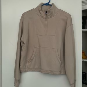 Mock neck quarter zip sweatshirt